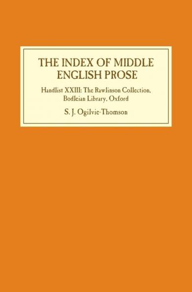 Index of Middle English Prose