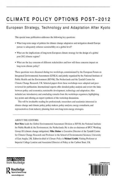 Climate Policy Options Post-2012