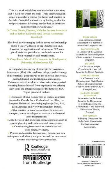 Handbook of Strategic Environmental Assessment