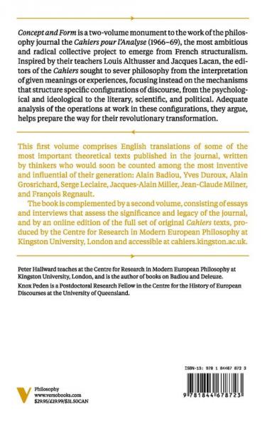 Concept and Form Volume 1