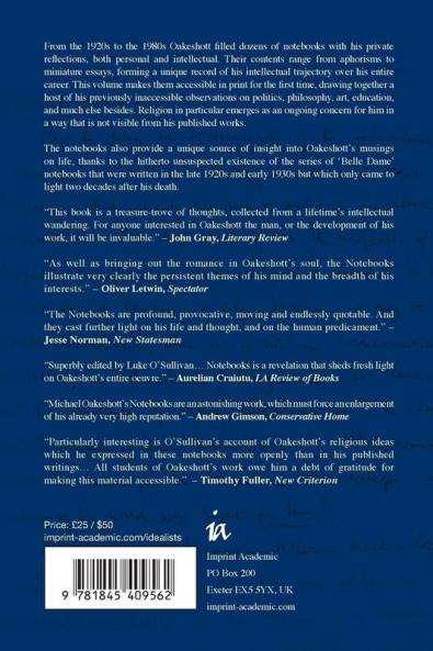 Michael Oakeshott: Notebooks 1922-86 (Issue 6) (Michael Oakeshott Selected Writings)
