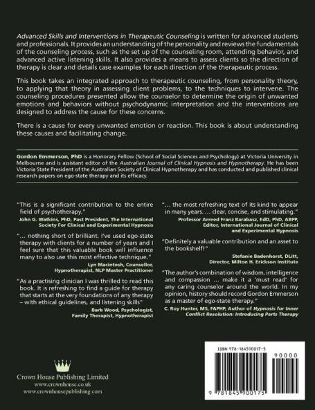 Advanced Skills and Interventions in Therapeutic Counseling