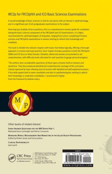 MCQs for FRCOphth and ICO Basic Sciences Examinations