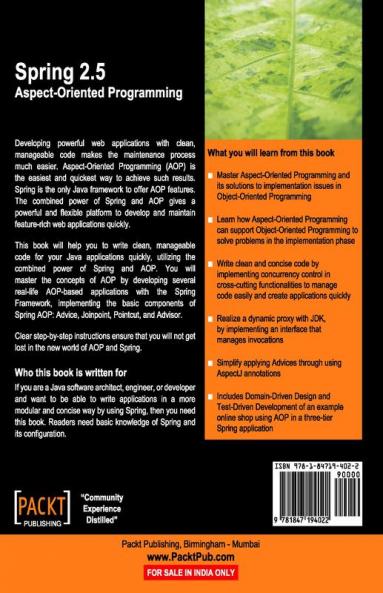 Spring 2.5 Aspect Oriented Programming