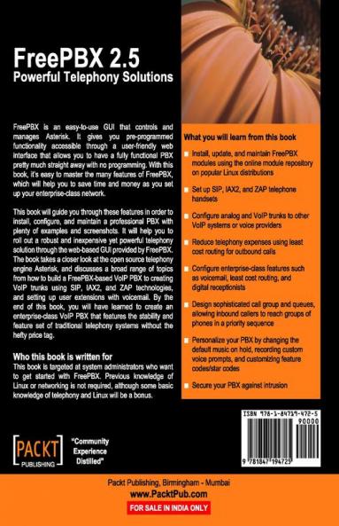 FreePBX 2.5 Powerful Telephony Solutions