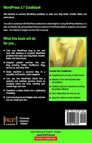 Wordpress 2.7 Cookbook