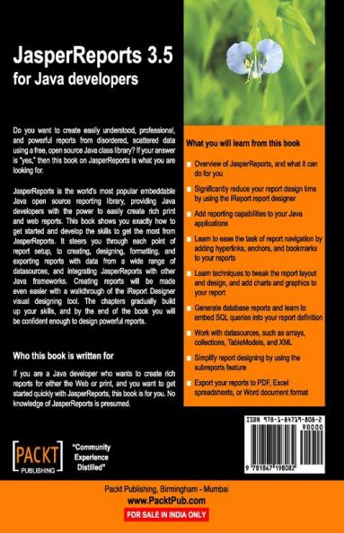 JasperReports 3.5 for Java Developers