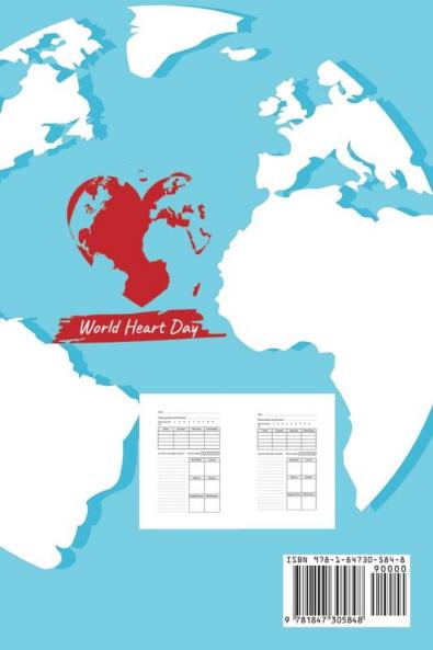Blood Pressure Log Book: Record And Monitor Blood Pressure At Home To Track Heart Rate Systolic And Diastolic-Convenient Portable Size 6x9 Inch 5 ... Heart Rate Weight And Notes All In One Place