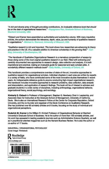 Handbook of Qualitative Organizational Research