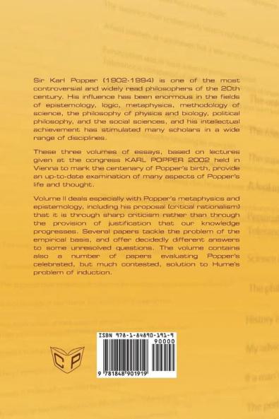 Karl Popper. A Centenary Assessment. Volume II - Metaphysics and Epistemology