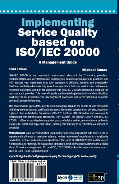 Implementing Service Quality Based on ISO/IEC 20000