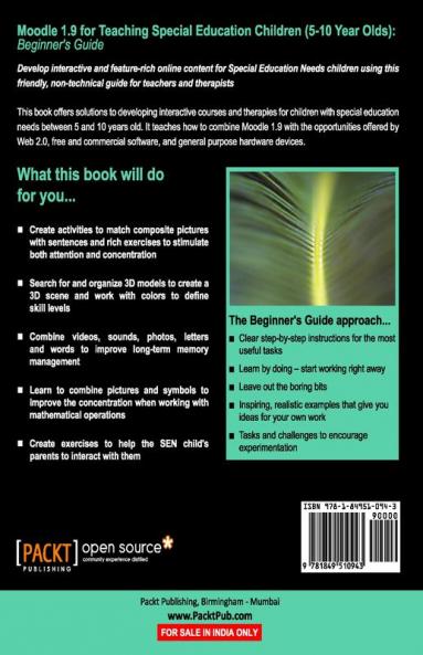 Moodle 1.9 for Teaching Special Education Children (5-10): Beginner's Guide
