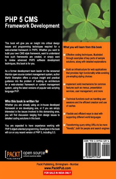 PHP 5 CMS Framework Development - 2nd Edition