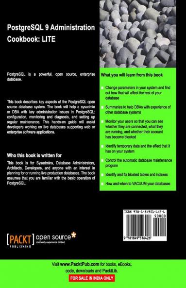 PostgreSQL 9 Administration Cookbook Lite