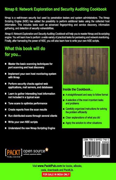 Nmap 6: Network Exploration and Security Auditing Cookbook