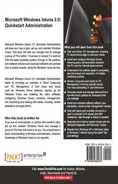 Microsoft Windows Intune 2.0: Quickstart Administration