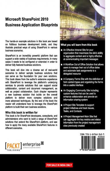 Microsoft Sharepoint 2010 Business Application Blueprints