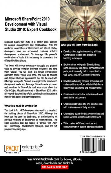 Microsoft Sharepoint 2010 Development with Visual Studio 2010 Expert Cookbook