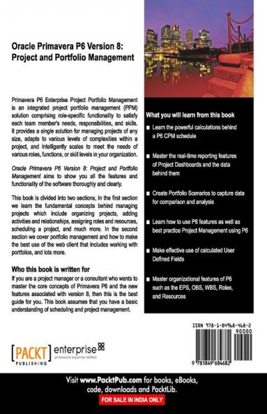 Oracle Primavera P6 Version 8: Project and Portfolio Management