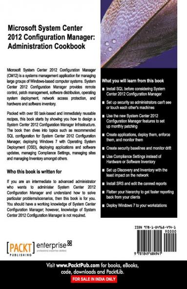 Microsoft System Center 2012 Configuration Manager: Administration Cookbook