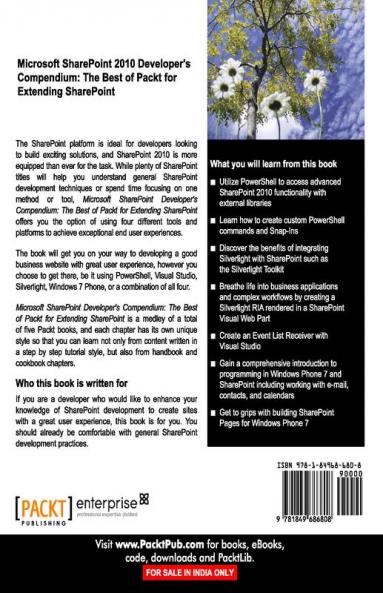 Microsoft SharePoint 2010 Developer’s Compendium: The Best of Packt for Extending SharePoint