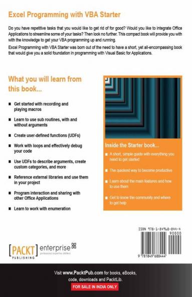 Excel Programming with VBA Starter