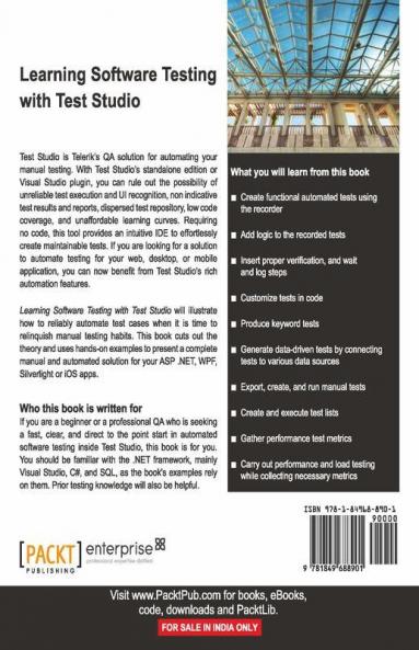 Learning Software Testing with Test Studio