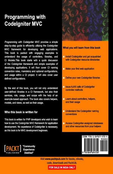 Programming with Codeignitermvc