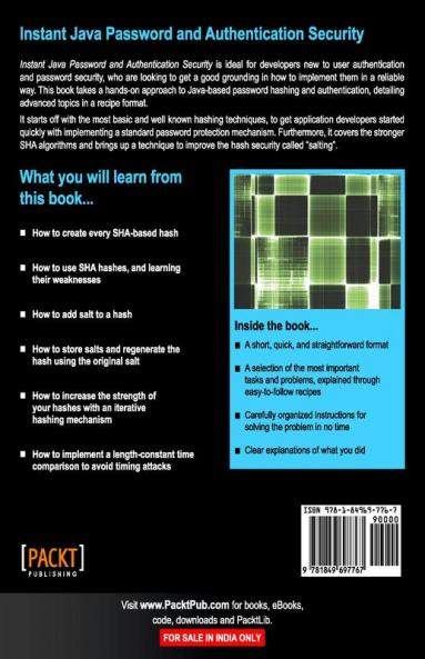 Instant Java Password and Authentication Security