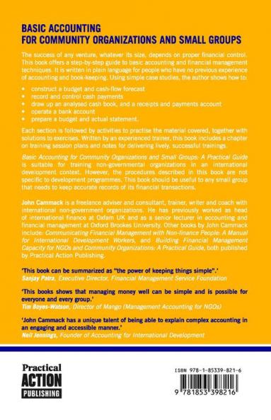 Basic Accounting for Community Organizations and Small Groups