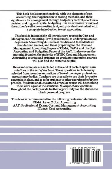 Cost and Management Accounting