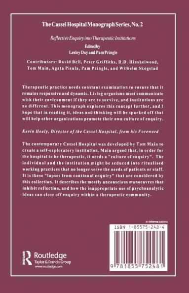 Reflective Enquiry into Therapeutic Institutions