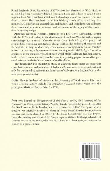 Great Rebuildings Of Tudor And Stuart England