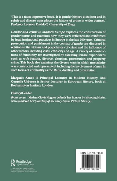 Gender And Crime In Modern Europe