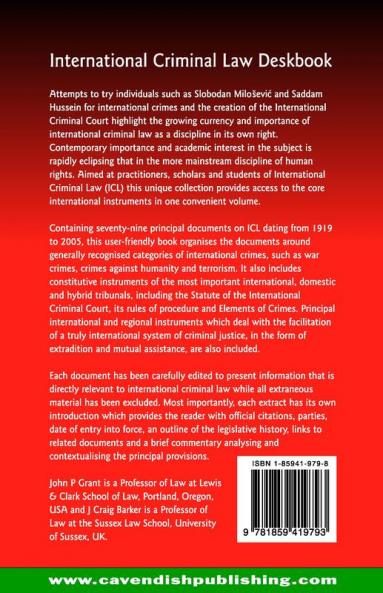 International Criminal Law Deskbook