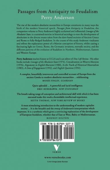 Passages from Antiquity to Feudalism (Verso Classics)