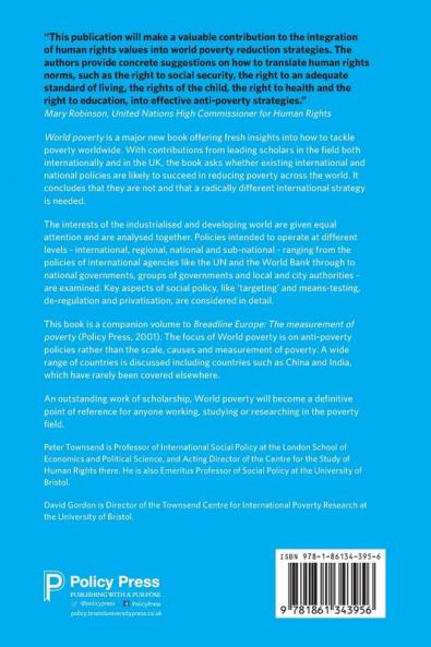 World poverty: New policies to defeat an old enemy (Studies in Poverty Inequality and Social Exclusion Series)