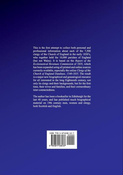 Clergy of the Church of England 1835 - Part One