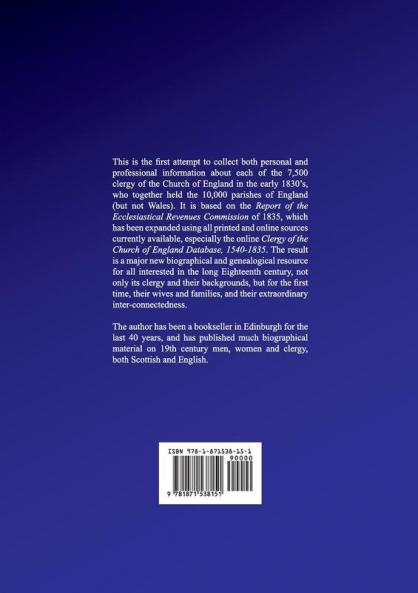 Clergy of the Church of England 1835 - Part Three