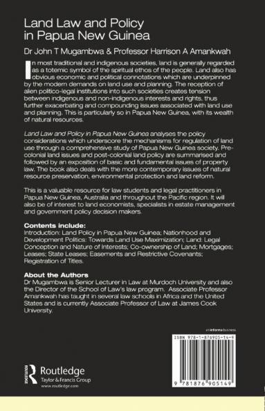 Land Law and Policy in Papua New Guinea