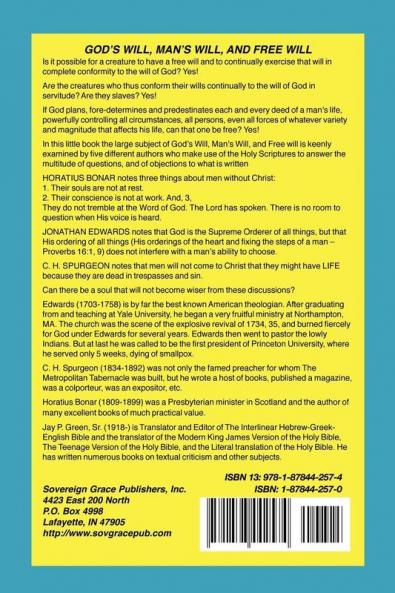 God's Will Man's Will and Free Will