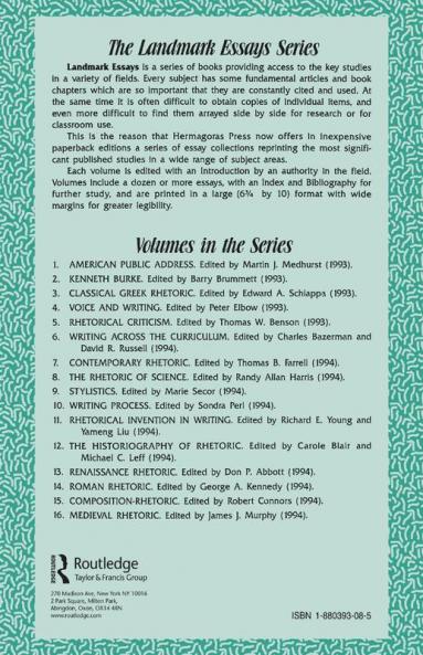 Landmark Essays on Rhetorical Criticism