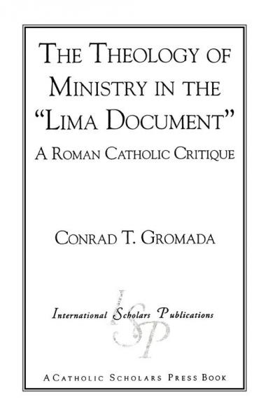 Theology of Ministry in the 'Lima Document'