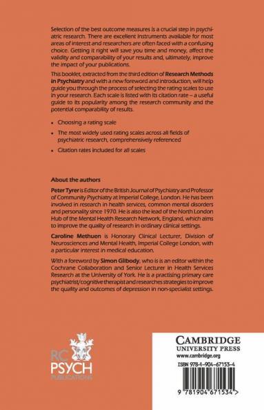 Rating Scales in Psychiatry