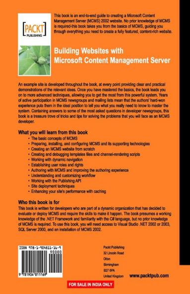 Building Websites with Microsoft Content Management Server
