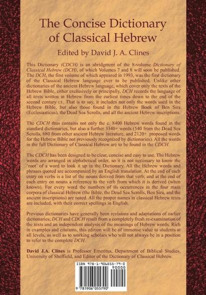 The Concise Dictionary of Classical Hebrew