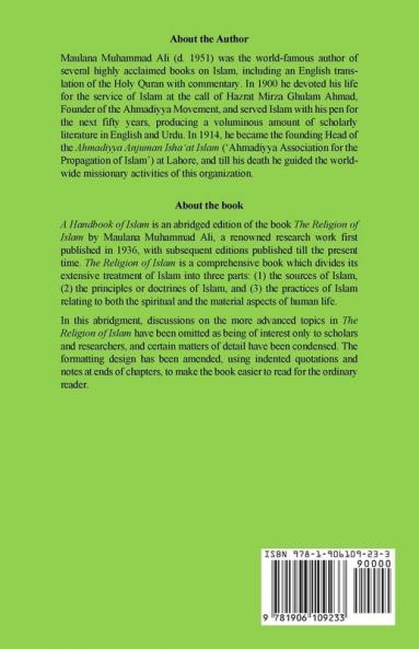 A Handbook of Islam: Abridged edition of 'The Religion of Islam'