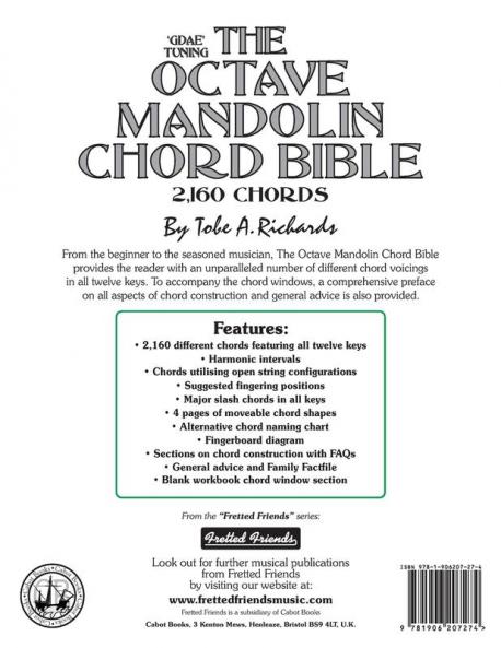 The Octave Mandolin Chord Bible: Gdae Standard Tuning 2160 Chords (Fretted Friends)