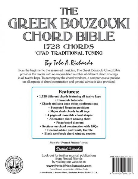 The Greek Bouzouki Chord Bible: CFAD Standard Tuning 1728 Chords