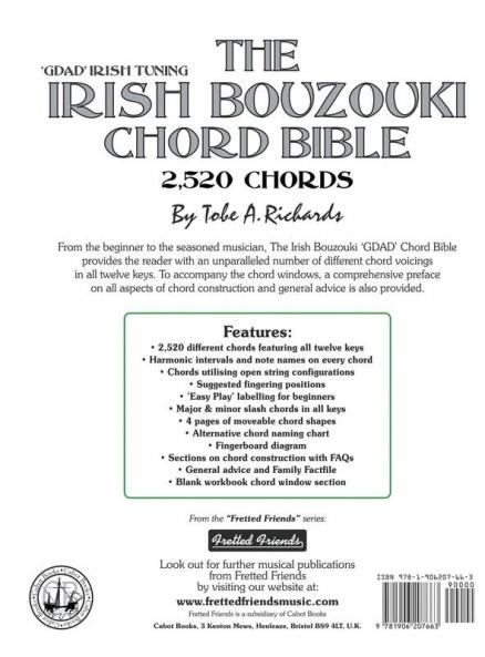 The Irish Bouzouki Chord Bible: GDAD Irish Tuning 2520 Chords: FFHB01 (Fretted Friends)